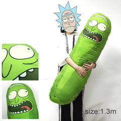 51" Super Big Soft Pillow Hugging Body Rick and Morty Pickle Rick Green Stuffed Plush Toy Doll Home Decor Cosplay Gift