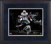 Image of Ezekiel Elliott Dallas Cowboys Framed 11" x 14" Spotlight Photograph - Facsimile Signature - NFL Player Plaques and Collages