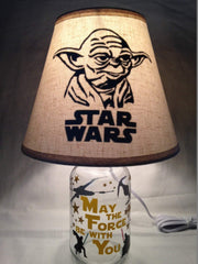 Mason jar lamp - Star Wars, Yoda influenced